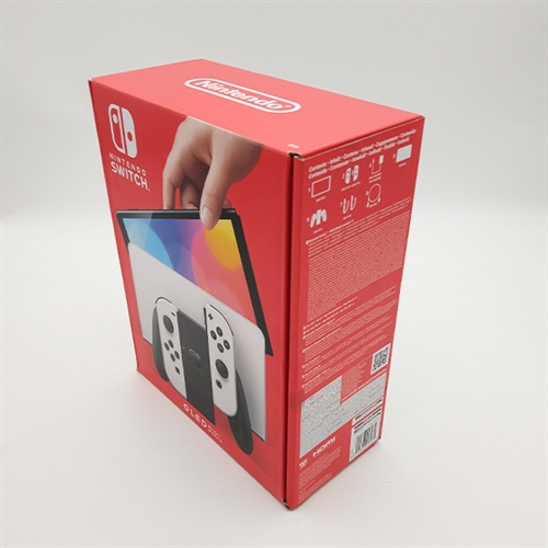 Nintendo Switch OLED Konsol - Hvid - Komplet i æske - SNR XTJ10426160301 (A Grade) (Genbrug)